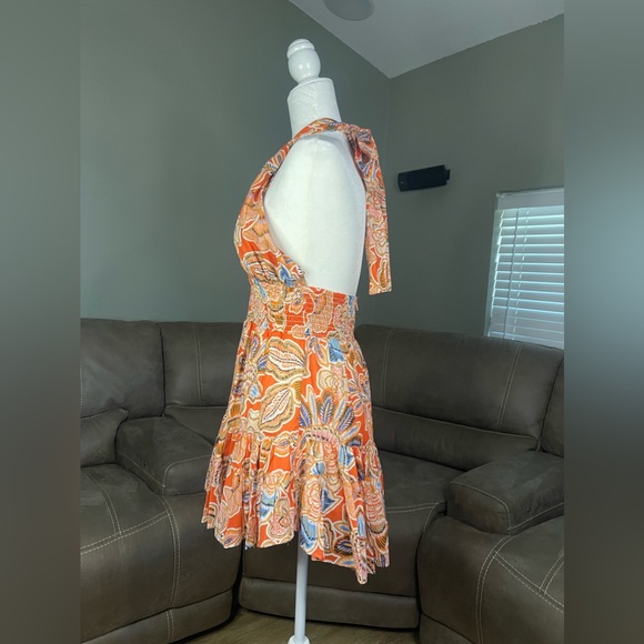 NWT Misa Los Angeles Tula Halter Convertible Mini Dress Tangerina Flora Sz M - Picture 15 of 15